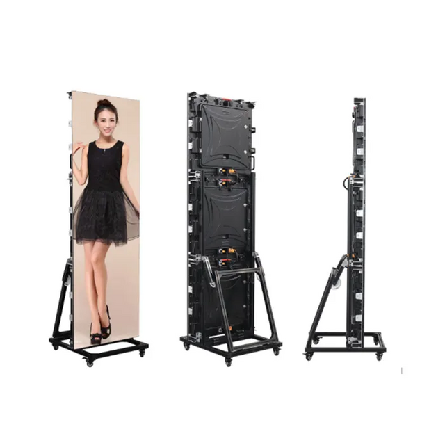  Portable flooring standing move Smart Advertising Player led Poster Display for Shopping mall