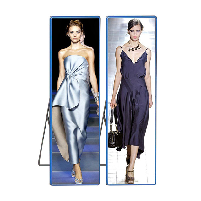 4G Advertising Player P2.5 Indoor Floor Standing Mirror Led Screen Digital Signage Display Led Poster For Shopping Mall Museum