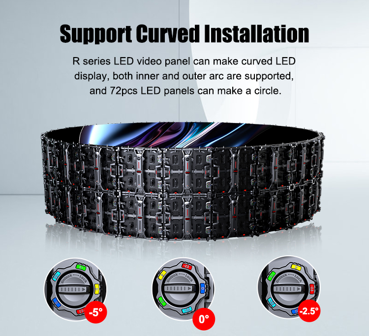 support curved installation