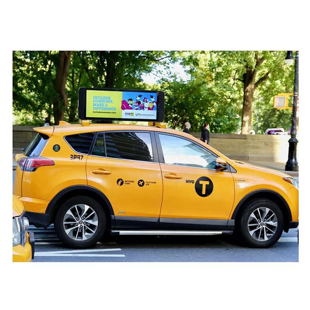Outdoor Taxi Car Top WIFI 4G Control Double Side Panel LED Screen